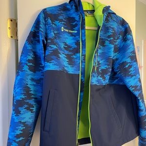 Free Country - Boys Blue Winter Jacket with Hood - Size 18/20